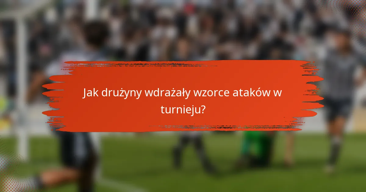 Jak drużyny wdrażały wzorce ataków w turnieju?